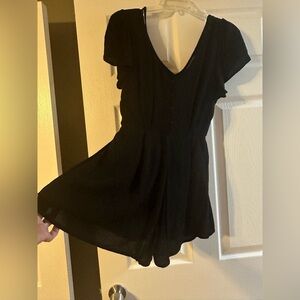 Francesca's Collections Black Long Sleeve Dress
